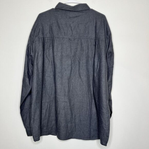 Hurley Ultra Soft Button Down Flannel Shirt Mens 2XL XXL Gray Pockets NWT - Picture 3 of 9